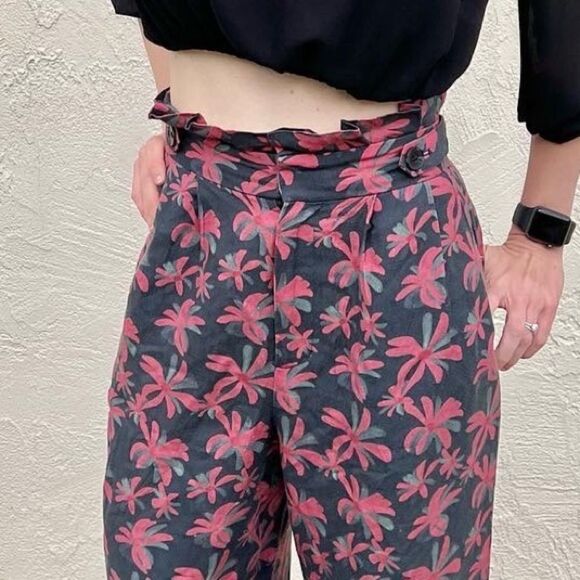Moussy High Waist Floral Wide Leg Pants Size 2 - Picture 8 of 10